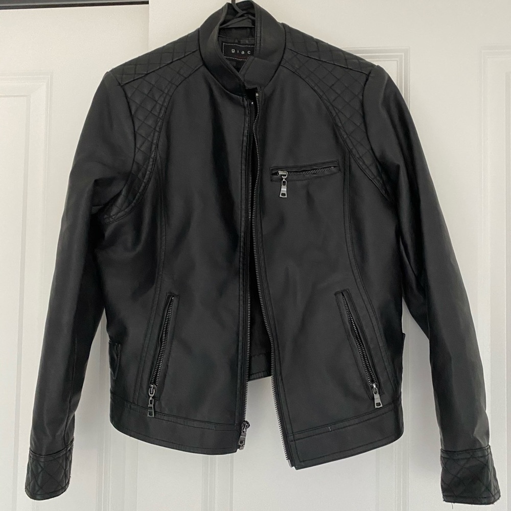 Giacca Black Leather Jacket